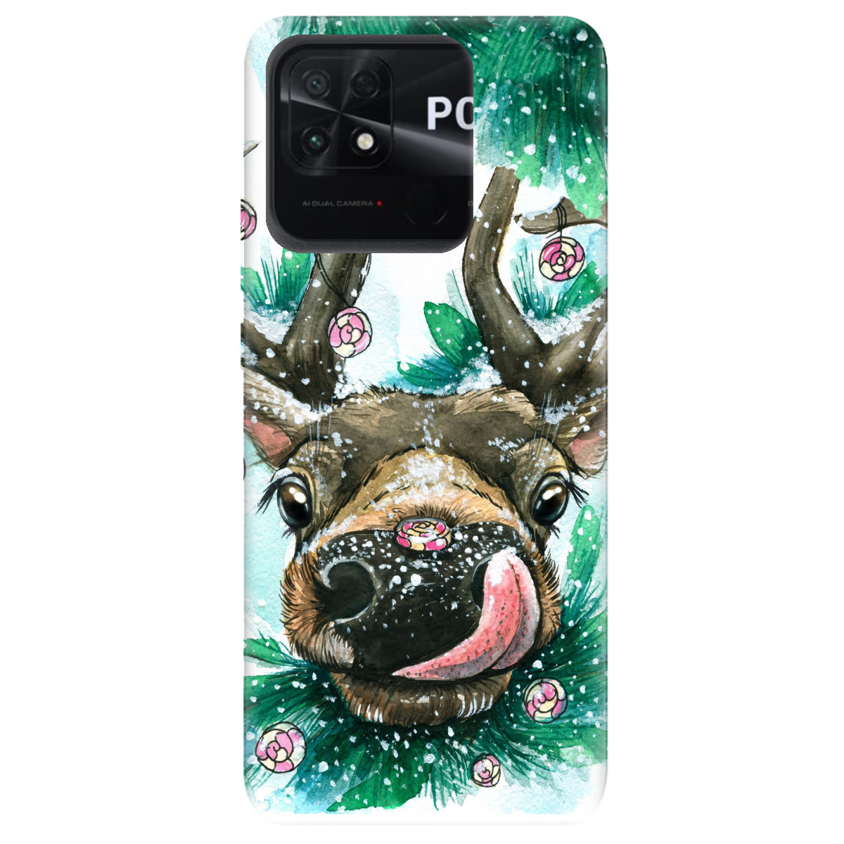 Чохол для Xiaomi Poco C40 Сute deer - фото 1 Чохол для Xiaomi Poco C40 Сute deer - фото 1 - Чохли для телефонів